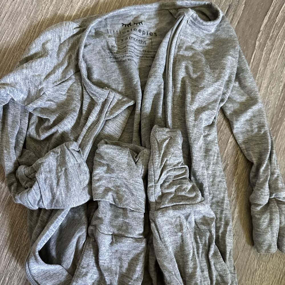 Little Sleepies Heather Gray Baby Outfit - Picture 2 of 2